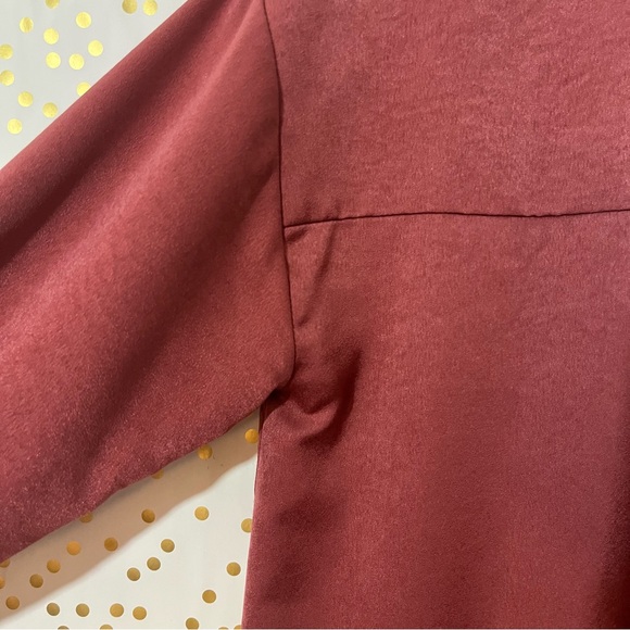 Sage The Label Satin Tunic Top / Orange Rust Size XS Oversized - Picture 6 of 12